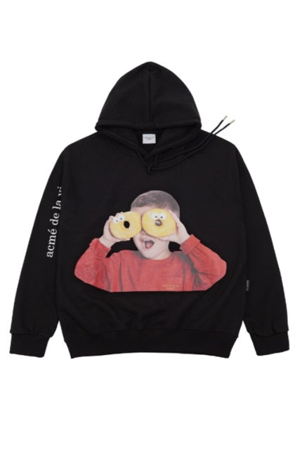 アクメドラビ(acme' de la vie)  ADLV BABY FACE HOODIE BLACK DONUT 7
