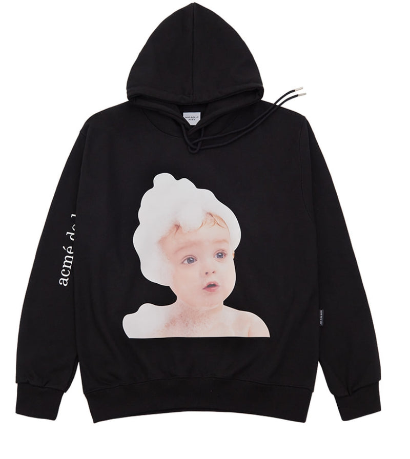アクメドラビ(acme' de la vie)  ADLV BABY FACE HOODIE BLACK BUBBLE