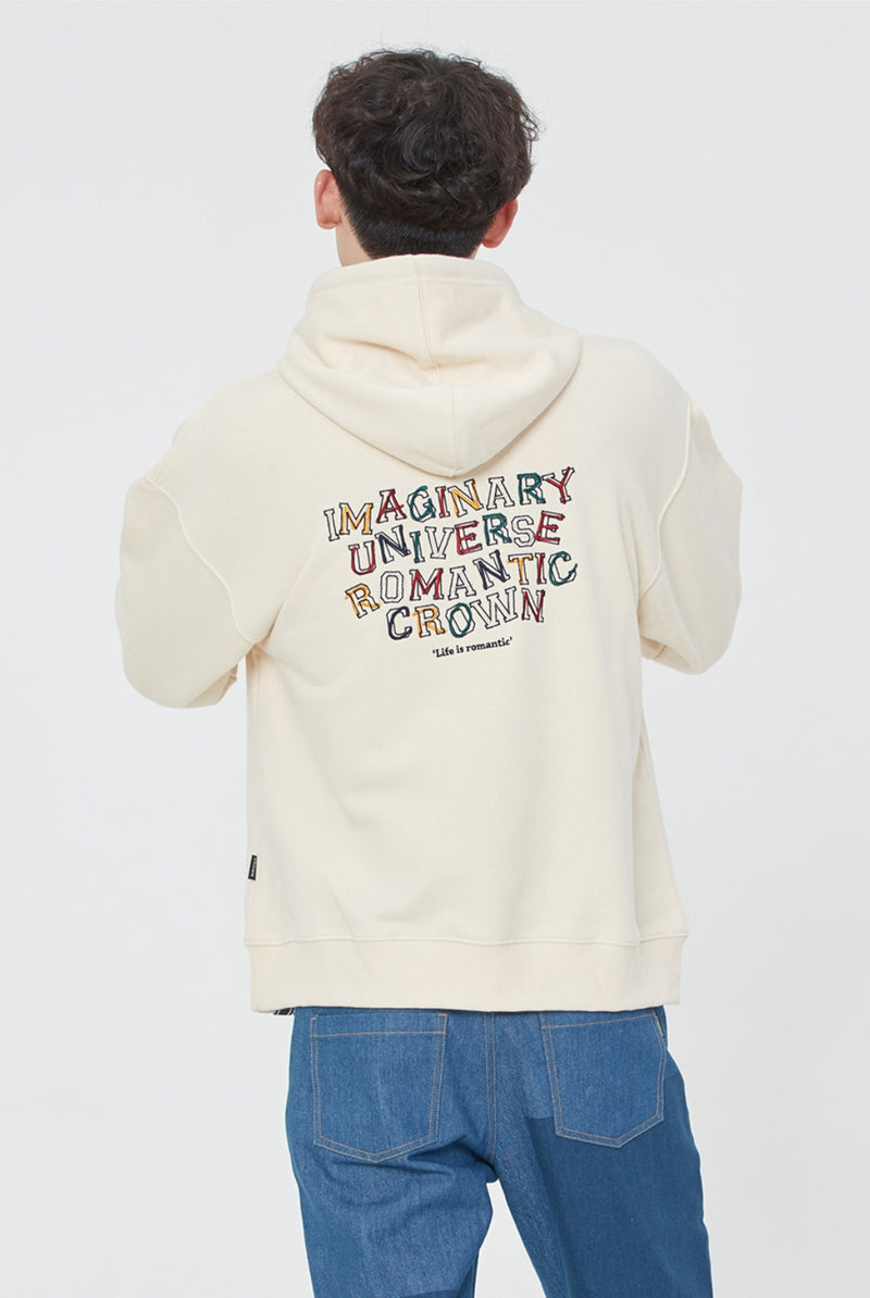 ロマンティッククラウン(ROMANTIC CROWN) IMAGINARY UNIVERSE HOODIE_OATMEAL