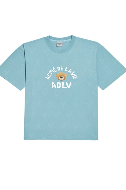 アクメドラビ(acme' de la vie) TEDDY BEAR (BEAR DOLL) SHORT SLEEVE T-SHIRT SKYBLUE