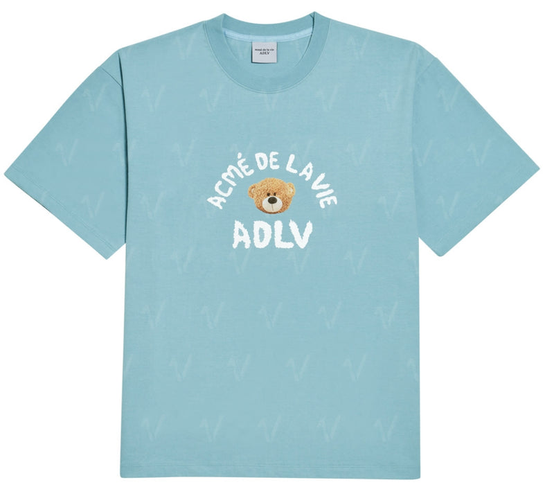 アクメドラビ(acme' de la vie) TEDDY BEAR (BEAR DOLL) SHORT SLEEVE T-SHIRT SKYBLUE