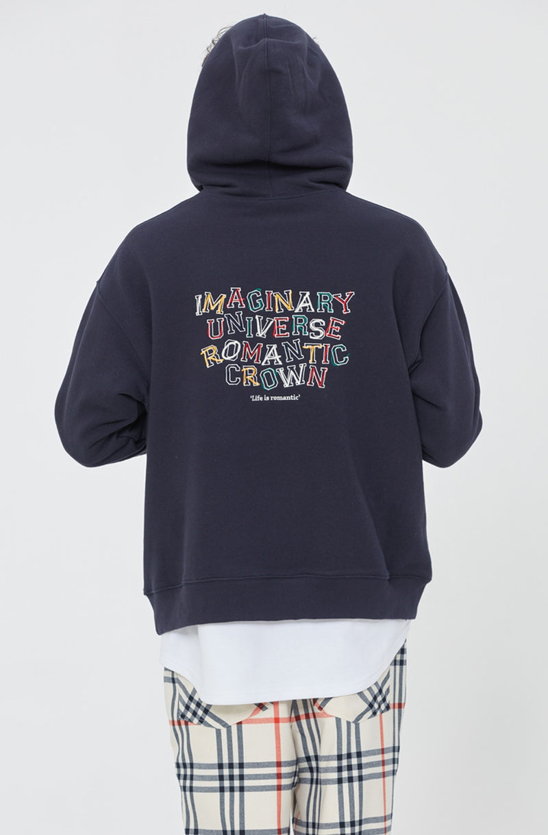 ロマンティッククラウン(ROMANTIC CROWN) MAGINARY UNIVERSE HOODIE_NAVY