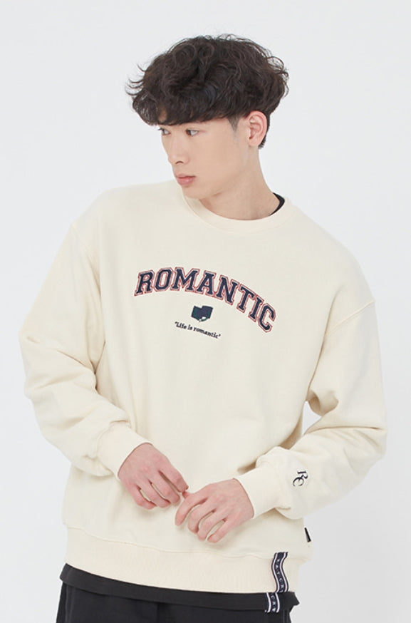 ロマンティッククラウン(ROMANTIC CROWN) ARCH LOGO SWEAT SHIRT_OATMEAL