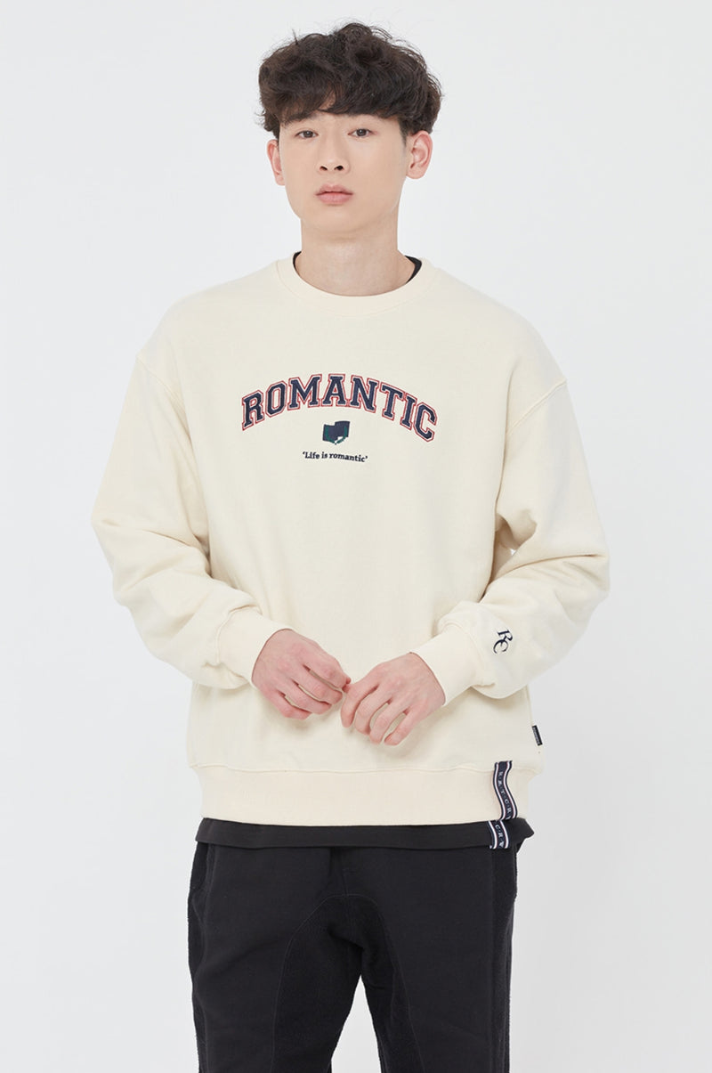 ロマンティッククラウン(ROMANTIC CROWN) ARCH LOGO SWEAT SHIRT_OATMEAL