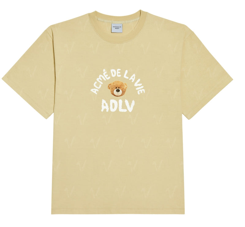 アクメドラビ(acme' de la vie) TEDDY BEAR (BEAR DOLL) SHORT SLEEVE T-SHIRT BEIGE