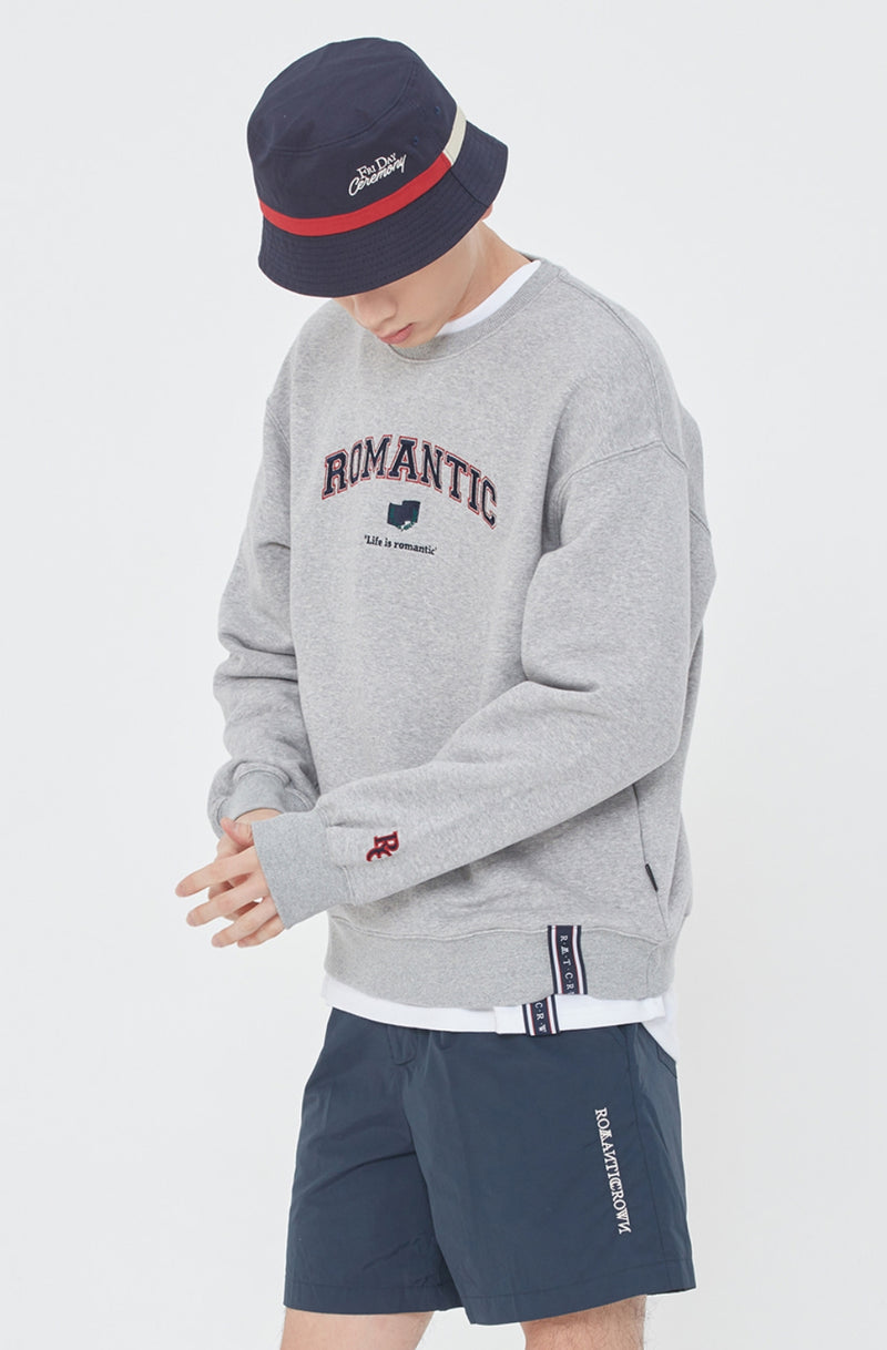 ロマンティッククラウン(ROMANTIC CROWN) ARCH LOGO SWEAT SHIRT_GREY