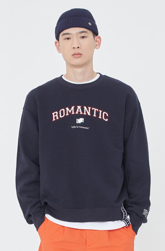 ロマンティッククラウン(ROMANTIC CROWN) ARCH LOGO SWEAT SHIRT_NAVY