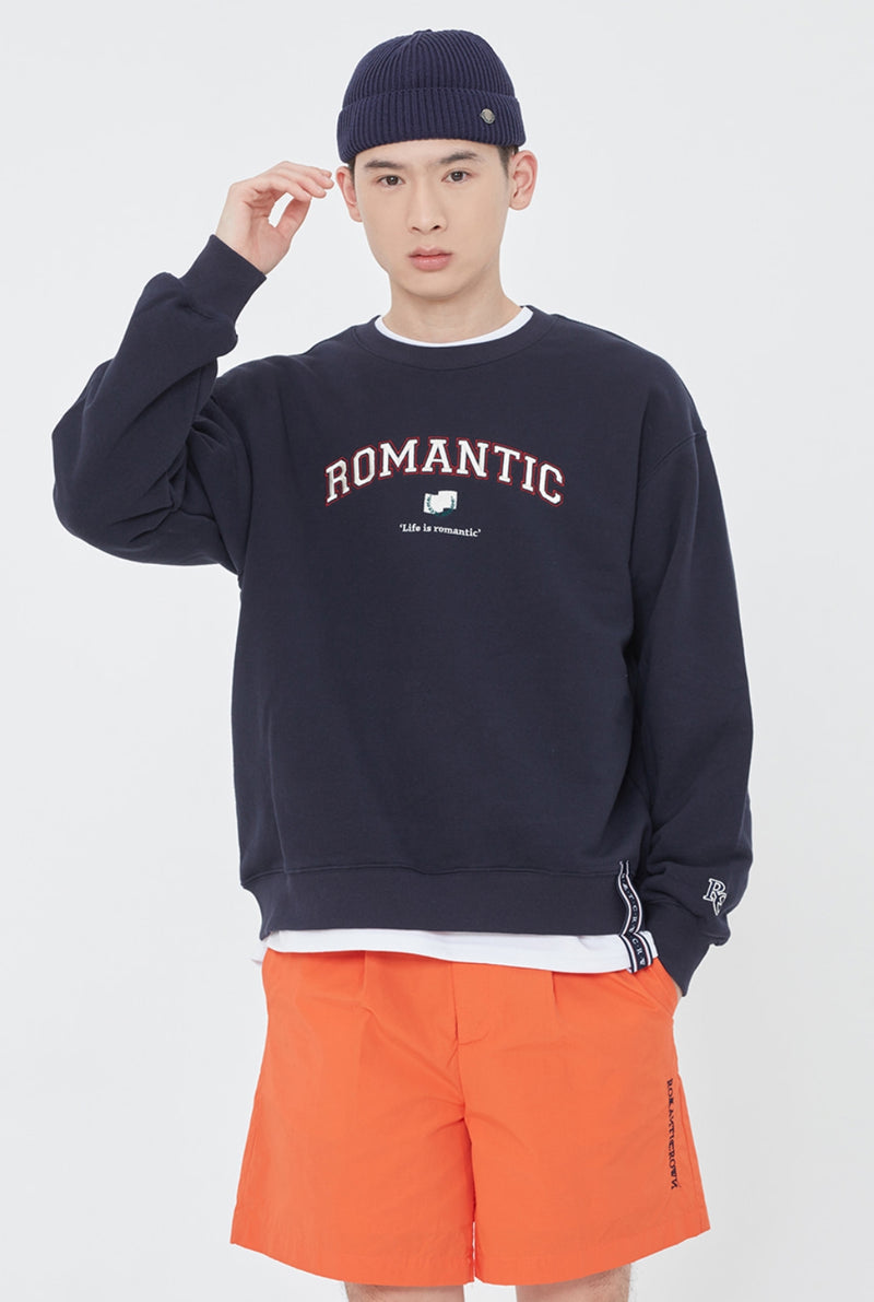 ロマンティッククラウン(ROMANTIC CROWN) ARCH LOGO SWEAT SHIRT_NAVY