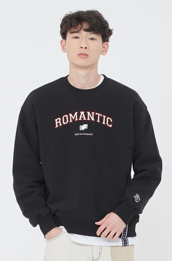 ロマンティッククラウン(ROMANTIC CROWN) ARCH LOGO SWEAT SHIRT_BLACK