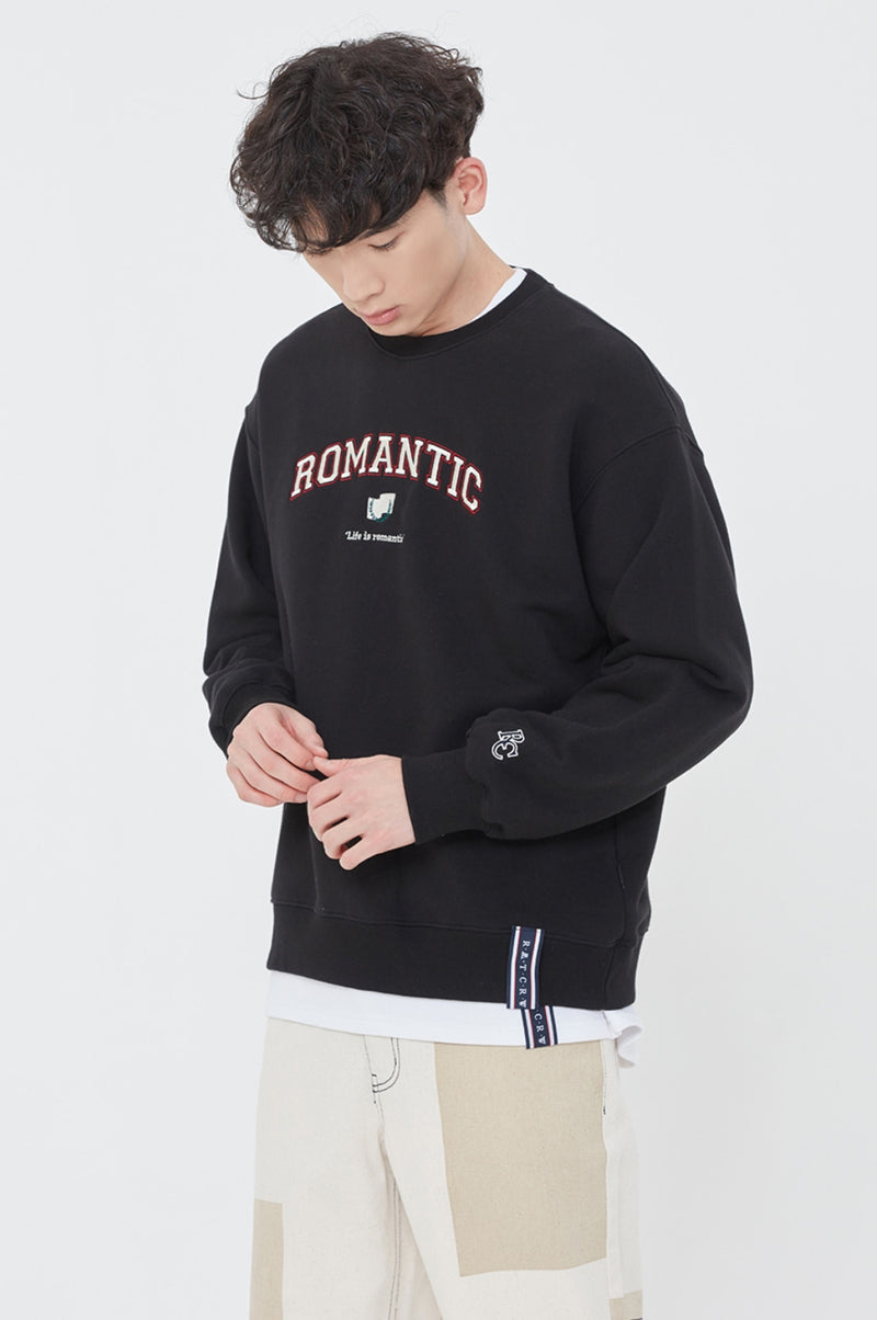 ロマンティッククラウン(ROMANTIC CROWN) ARCH LOGO SWEAT SHIRT_BLACK