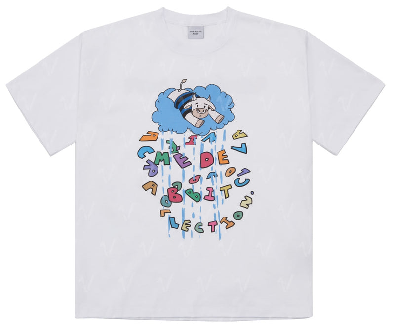 アクメドラビ(acme' de la vie) COW SHORT SLEEVE T-SHIRT WHITE