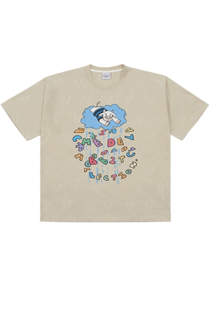 アクメドラビ(acme' de la vie) COW SHORT SLEEVE T-SHIRT IVORY