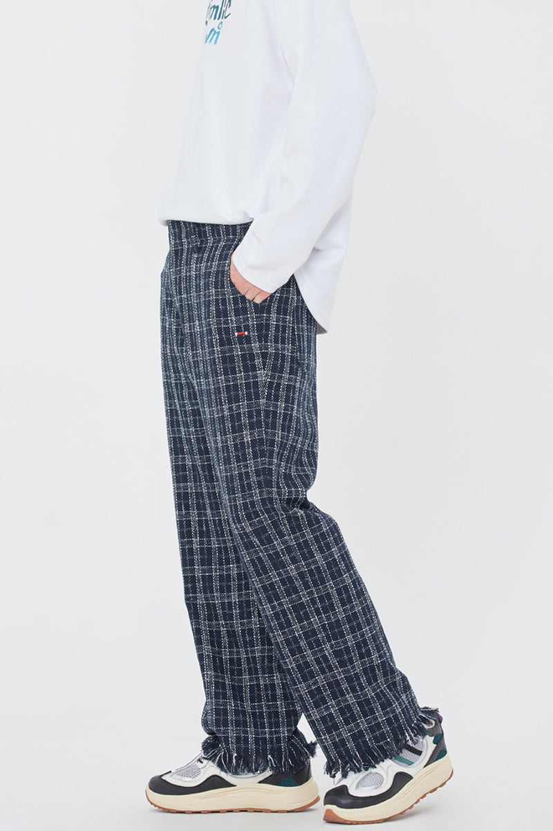 ロマンティッククラウン(ROMANTIC CROWN) TWEED PANTS_NAVY