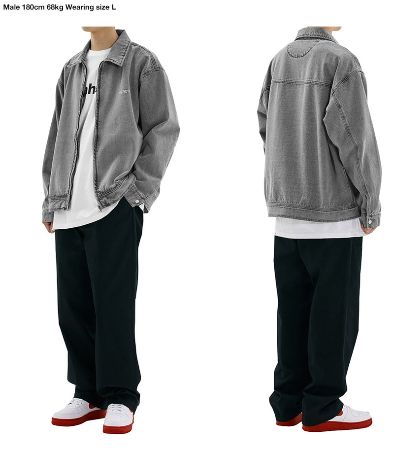 mahagrid (マハグリッド) WASHED ZIP UP JACKET [GREY]