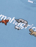 mahagrid (マハグリッド)  CATS AND DOGS SWEATSHIRT [BLUE]