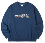 mahagrid (マハグリッド)  CATS AND DOGS SWEATSHIRT [NAVY]