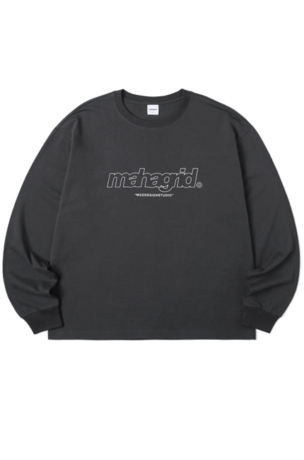 mahagrid (マハグリッド)   THIRD LOGO LS TEE MG2BSMT554A [CHARCOAL]