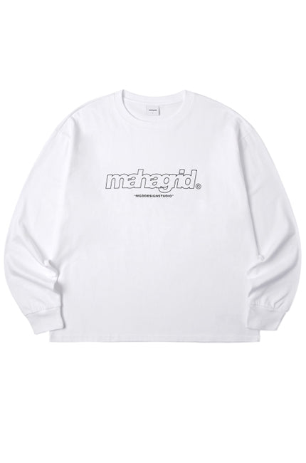 mahagrid (マハグリッド)    THIRD LOGO LS TEE MG2BSMT554A [WHITE]