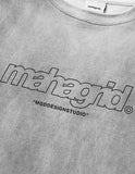 mahagrid (マハグリッド)  THIRD LOGO SPRAYED LS TEE [CHARCOAL]