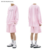 mahagrid (マハグリッド)  THIRD LOGO SPRAYED LS TEE [PINK]