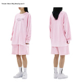 mahagrid (マハグリッド)  THIRD LOGO SPRAYED LS TEE [PINK]