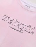mahagrid (マハグリッド)  THIRD LOGO SPRAYED LS TEE [PINK]