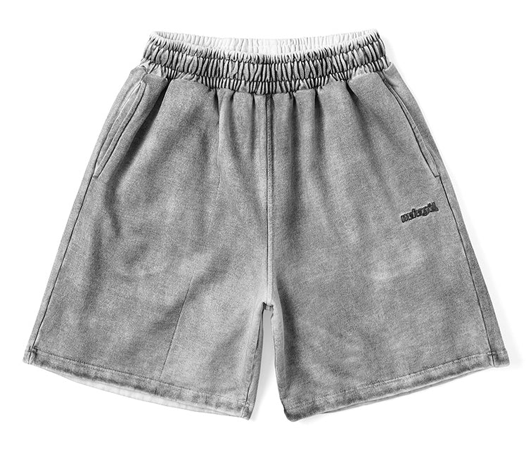 mahagrid (マハグリッド) THIRD LOGO SPRAYED SWEAT SHORT [CHARCOAL]