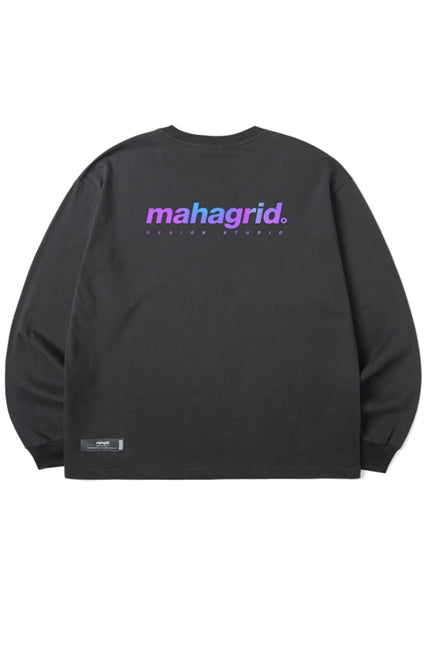 mahagrid (マハグリッド)  RAINBOW REFLECTIVE LS TEE MG2BSMT556A [CHARCOAL]