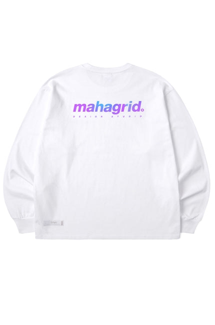 mahagrid (マハグリッド)  RAINBOW REFLECTIVE LS TEE MG2BSMT556A [WHITE]