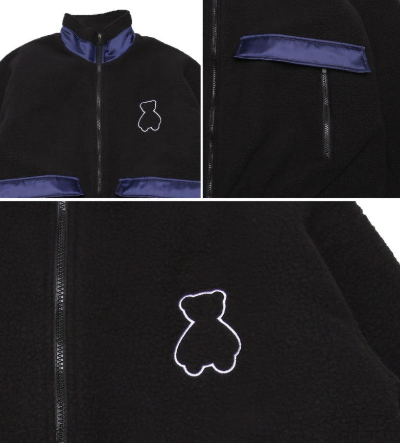 AQO_studiospace(アコスタジオスペース)  AQO BEAR FLEECE JACKET BLACK
