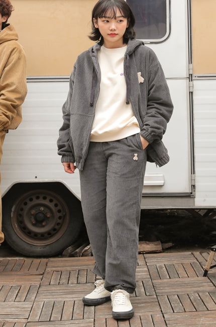 AQO_studiospace(アコスタジオスペース)   AQO BEAR CORDUROY SET UP CHARCOAL