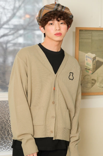 AQO_studiospace(アコスタジオスペース)  AQO BEAR CARDIGAN BEIGE