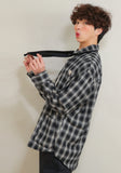 AQO_studiospace(アコスタジオスペース)  AQO BEAR CHECK SHIRTS BLACK