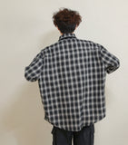 AQO_studiospace(アコスタジオスペース)  AQO BEAR CHECK SHIRTS BLACK