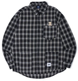 AQO_studiospace(アコスタジオスペース)  AQO BEAR CHECK SHIRTS BLACK