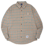 AQO_studiospace(アコスタジオスペース)  AQO BEAR CHECK SHIRTS BEIGE