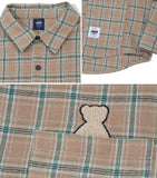 AQO_studiospace(アコスタジオスペース)  AQO BEAR CHECK SHIRTS BEIGE