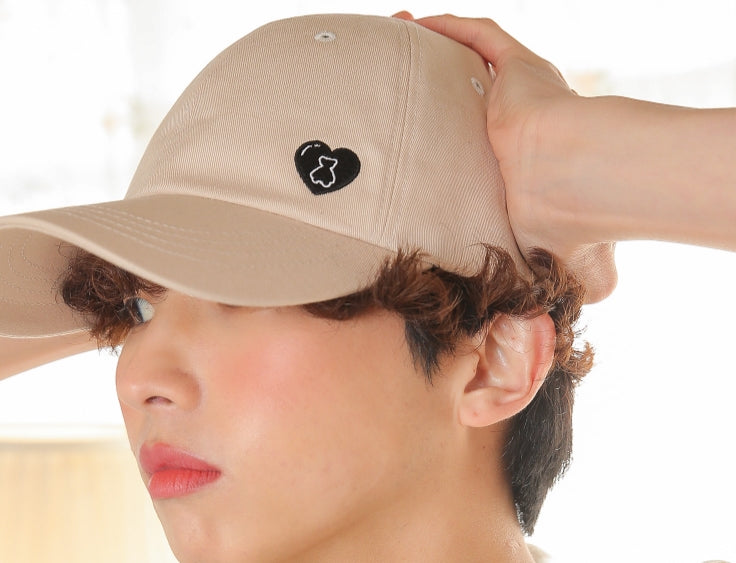 AQO_studiospace(アコスタジオスペース) AQO HEART BALLCAP BEIGE