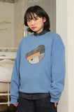 AQO_studiospace(アコスタジオスペース)  AQO CHEAK BEAR SWEATSHIRTS BLUE