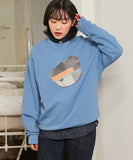 AQO_studiospace(アコスタジオスペース)  AQO CHEAK BEAR SWEATSHIRTS BLUE