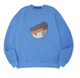 AQO_studiospace(アコスタジオスペース)  AQO CHEAK BEAR SWEATSHIRTS BLUE