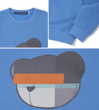 AQO_studiospace(アコスタジオスペース)  AQO CHEAK BEAR SWEATSHIRTS BLUE