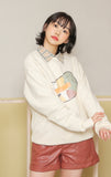 AQO_studiospace(アコスタジオスペース)  AQO CHEAK BEAR SWEATSHIRTS IVORY