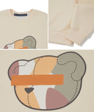 AQO_studiospace(アコスタジオスペース)  AQO CHEAK BEAR SWEATSHIRTS IVORY