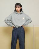 AQO_studiospace(アコスタジオスペース)  AQO BEAR LOGO CROP HOODIE GREY