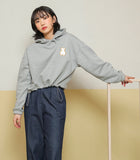 AQO_studiospace(アコスタジオスペース)  AQO BEAR LOGO CROP HOODIE GREY