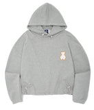 AQO_studiospace(アコスタジオスペース)  AQO BEAR LOGO CROP HOODIE GREY