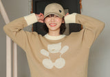 AQO_studiospace(アコスタジオスペース)  AQO HUG ME BEAR KNIT BEIGE