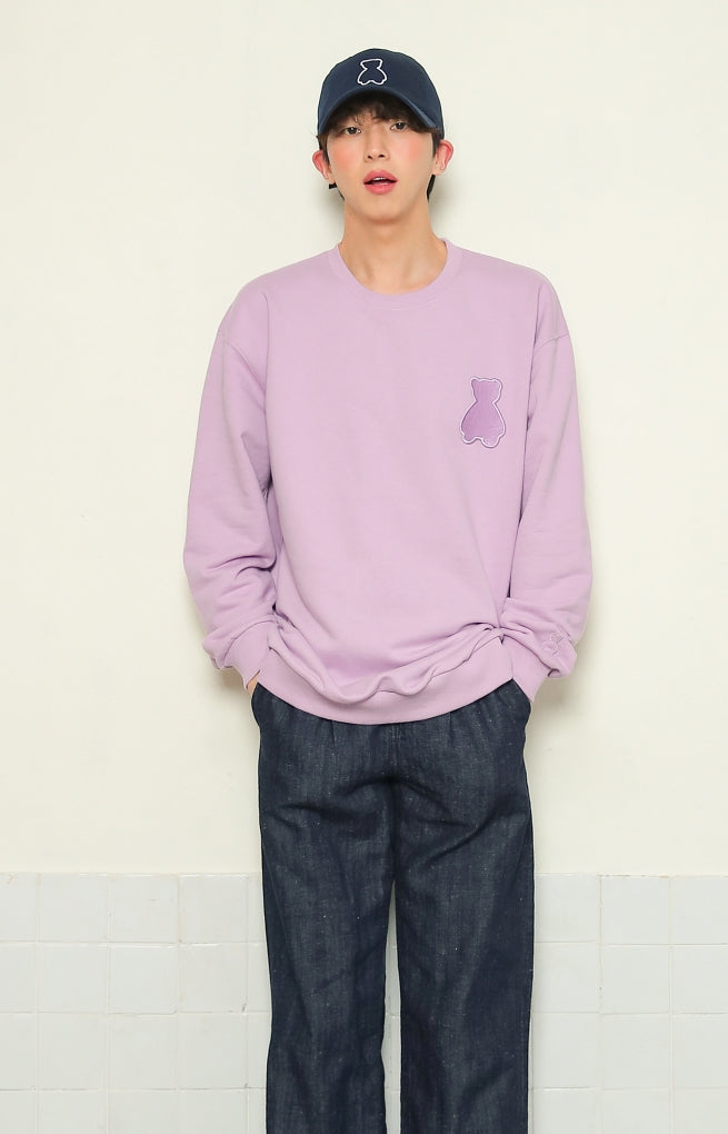 AQO_studiospace(アコスタジオスペース) AQO BEAR LOGO SWEATSHIRTS(HA) VIOLET