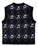 AQO_studiospace(アコスタジオスペース)  AQO BEAR PATTERN KNIT VEST BLACK